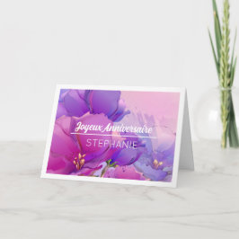 Joyeux Anniversaire Custom Naam Verjaardag Kaart