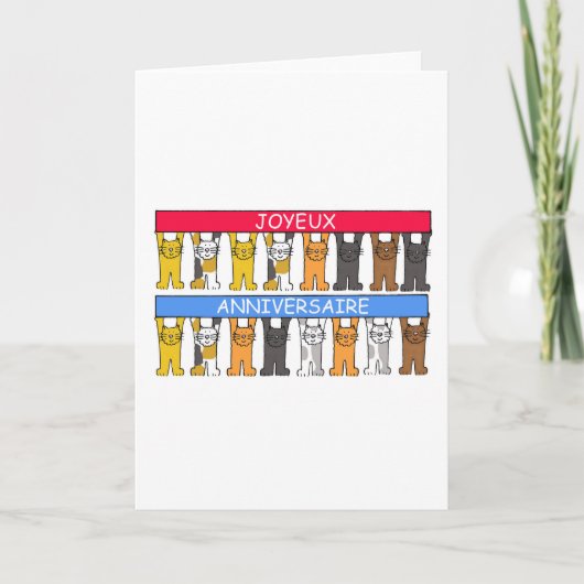 Joyeux Anniversaire FHappy Birthday Kaart (Voorkant)