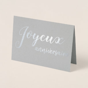 Joyeux Anniversaire Franse Happy Birthday Script Folie Kaarten