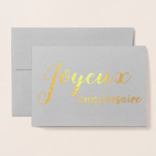 Joyeux Anniversaire Franse Happy Birthday Script Folie Kaarten