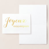 Joyeux Anniversaire Franse Happy Birthday Script Folie Kaarten (Display)