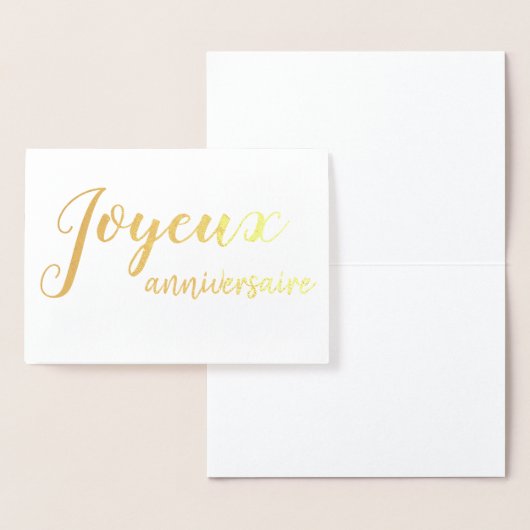 Joyeux Anniversaire Franse Happy Birthday Script Folie Kaarten (Display)