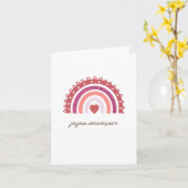Joyeux anniversaire Franse verjaardagskaart regenb Kaart (Gele Bloem)