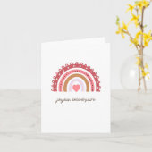 Joyeux anniversaire Franse verjaardagskaart regenb Kaart (Gele Bloem)