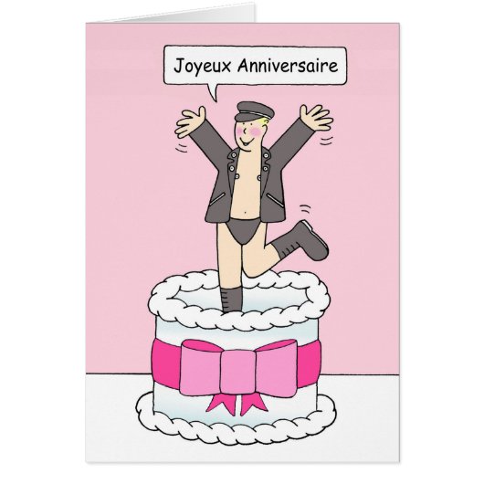 Joyeux Anniversaire Gay French Birthday Humor. (Voorkant)