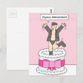 Joyeux Anniversaire Gay Man Verjaardag Humor Briefkaart (Voorkant / Achterkant)