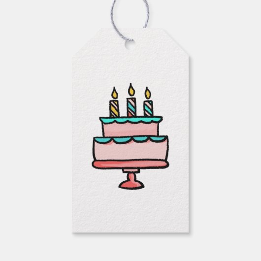 Joyeux Anniversaire | Happy Birthday Cadeaulabel (Achterkant)