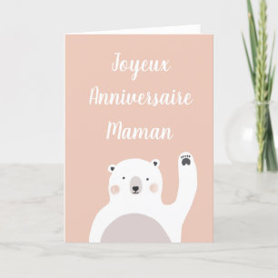 Joyeux Anniversaire Maman Holiday Card Feestdagen Kaart