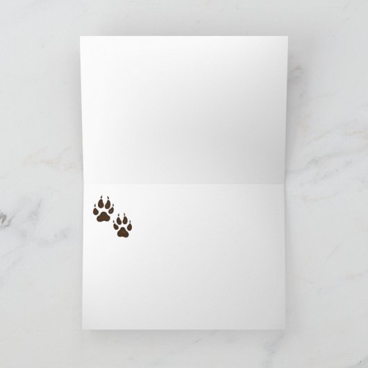 Joyeux Anniversaire, Wolf, Wolven, Animal Kaart (Binnen)