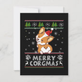 Joyeux Corgmas Noel Corgi Bedankkaart (Voorkant)
