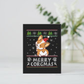 Joyeux Corgmas Noel Corgi Bedankkaart (Staand voorkant)