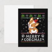 Joyeux Corgmas Noel Corgi Bedankkaart (Voorkant / Achterkant)