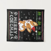 Joyeux Corgmas Noel Corgi Wandkleed (Voorkant (horizontaal))