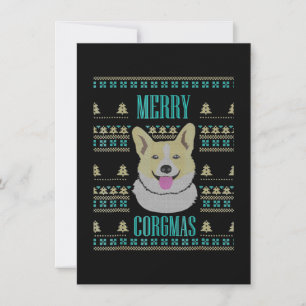 Joyeux Corgmas Ugly Kerstmis Corgi Bedankkaart