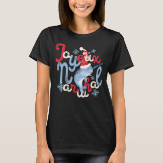 Joyeux Narwhal Noel Christmas Joy T-shirt