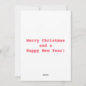 Joyeux Narwhal pun Merry Kerstmis Feestdagenkaart (Achterkant)