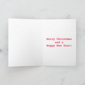 Joyeux Narwhal walvis pun Merry Kerstmis Holiday C Feestdagen Kaart (Binnen)