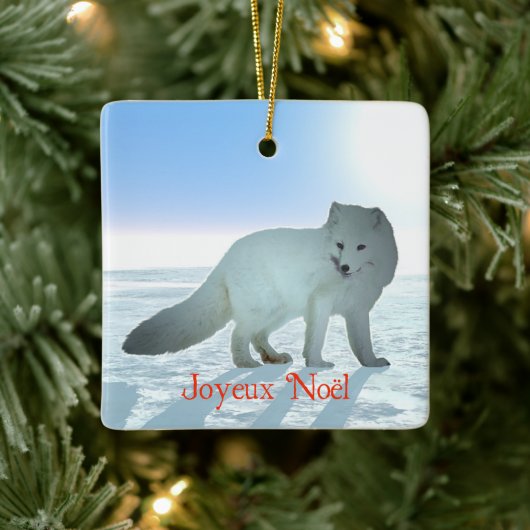Joyeux Noё l - Arctic Fox Keramisch Ornament (Boom)