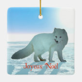 Joyeux Noё l - Arctic Fox Keramisch Ornament (Achterkant)