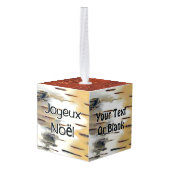 Joyeux Noё l - Birchbark Decoratie (Achter hoekig)