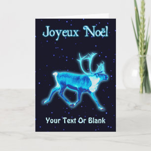 Joyeux Noё l - Blue Cariou (rendier) Feestdagen Kaart