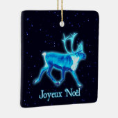 Joyeux Noё l - Blue Cariou (rendier) Keramisch Ornament (Rechts)