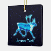 Joyeux Noё l - Blue Cariou (rendier) Keramisch Ornament (Links)