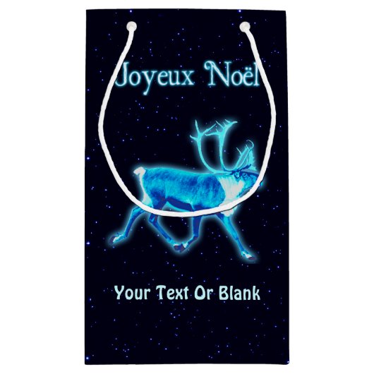 Joyeux Noё l - Blue Cariou (rendier) Klein Cadeauzakje (Achterkant)