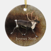Joyeux Noё l - Bull Cariou (rendier) Keramisch Ornament (Voorkant)