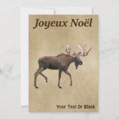Joyeux noё l. Bull Moose on Old Paper (Voorkant)