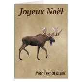Joyeux noё l. Bull Moose on Old Paper (Voorkant)