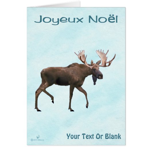 Joyeux noё l. Bull Moose on Snow (Voorkant)