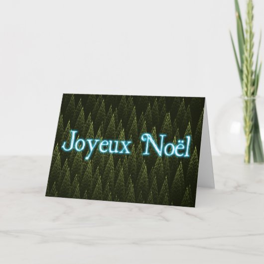 Joyeux Noё l - Conifers Feestdagen Kaart (Voorkant)