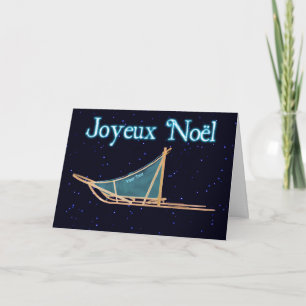 Joyeux Noё l - Dog Sled Feestdagen Kaart
