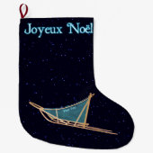 Joyeux Noё l - Dog Sled Grote Kerstsok (Voorkant)
