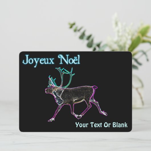 Joyeux Noё l - Electric Cariou Feestdagenkaart (Staand voorkant)