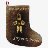 Joyeux Noё l - Fractal Inuit Hunter Grote Kerstsok (Voorkant)