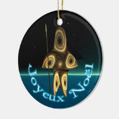 Joyeux Noё l - Fractal Inuit Hunter Keramisch Ornament (Links)
