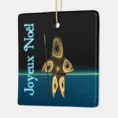 Joyeux Noё l - Fractal Inuit Hunter Keramisch Ornament (Links)