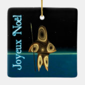 Joyeux Noё l - Fractal Inuit Hunter Keramisch Ornament (Achterkant)