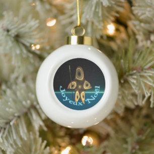 Joyeux Noё l - Fractal Inuit Hunter Keramische Bal Ornament