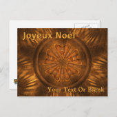 Joyeux Noё l - Fractal Wood Carving Briefkaart (Voorkant / Achterkant)