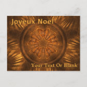Joyeux Noё l - Fractal Wood Carving Briefkaart (Voorkant)