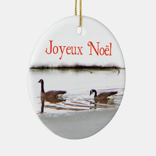 Joyeux Noё l - Honkers - Canada Geese Keramisch Ornament (Rechts)