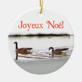 Joyeux Noё l - Honkers - Canada Geese Keramisch Ornament (Voorkant)