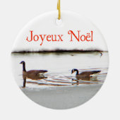 Joyeux Noё l - Honkers - Canada Geese Keramisch Ornament (Achterkant)