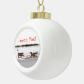 Joyeux Noё l - Honkers - Canada Geese Keramische Bal Ornament (Rechts)