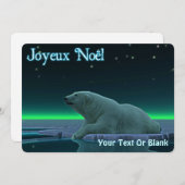 Joyeux Noё l - Ice Edge Polar Beer Feestdagenkaart (Voorkant / Achterkant)