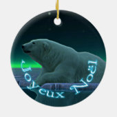 Joyeux Noё l - Ice Edge Polar Beer Keramisch Ornament (Achterkant)