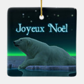 Joyeux Noё l - Ice Edge Polar Beer Keramisch Ornament (Achterkant)